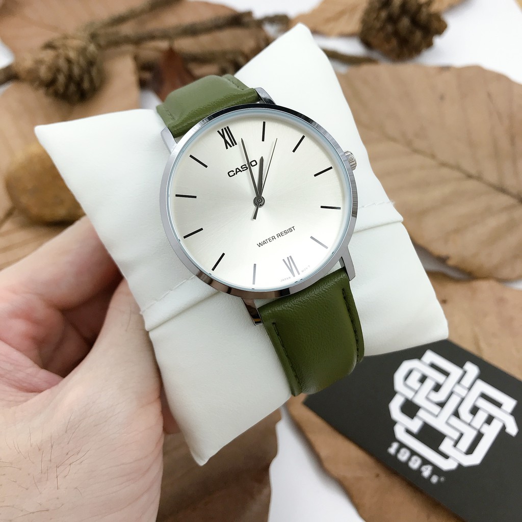 Đồng hồ nam Casio MTP-VT01 / MTP-VT01GL-2B dây da, size 40mm, chống nước 50m, hàng chính hãng