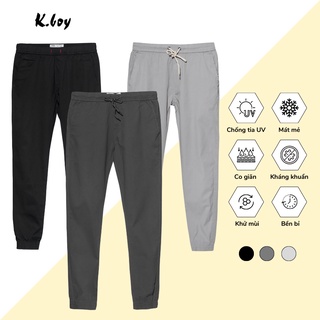Quần jogger kaki nam lưng thun Kboy Shop trơn gối ống ôm cao cấp vải mềm mịn hợp dáng - JG05