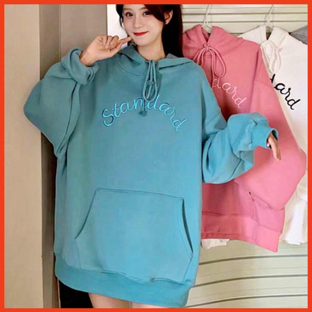 ÁO HOODIE - ÁO KHOÁC NỈ NGOẠI Thêu Standard - Cổ Chui)