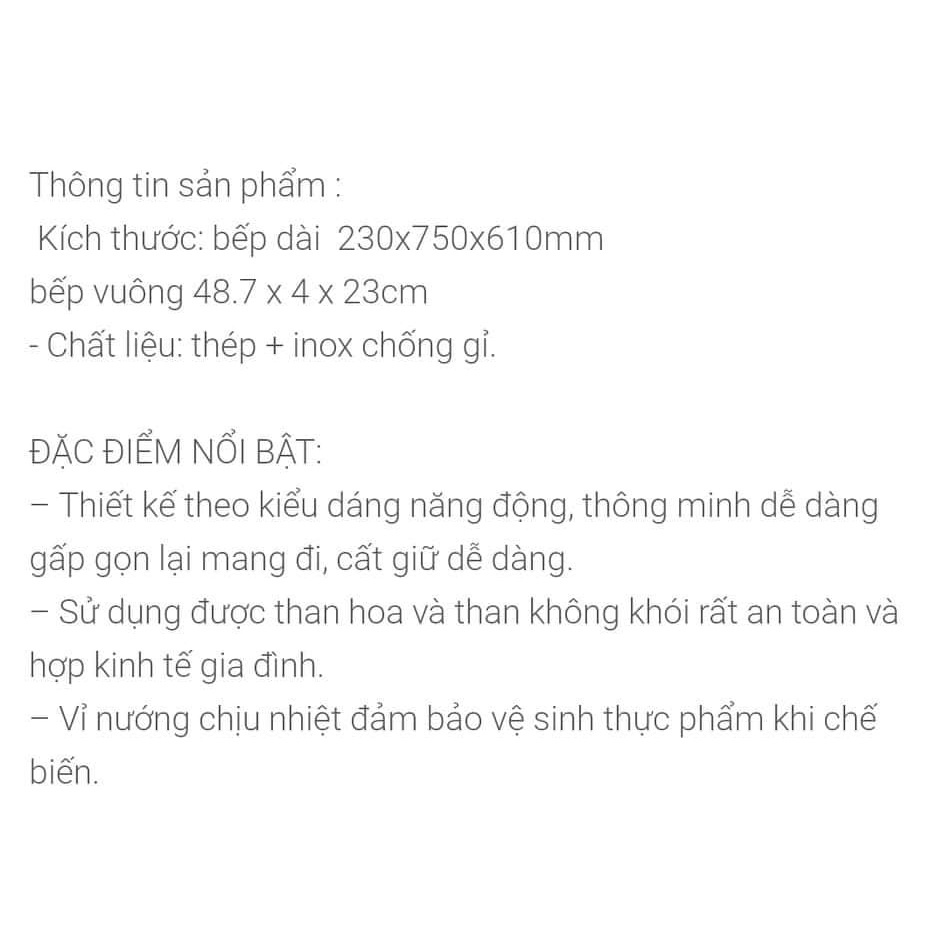 Bếp nướng than hoa BBQ ngoài trời cao cấp