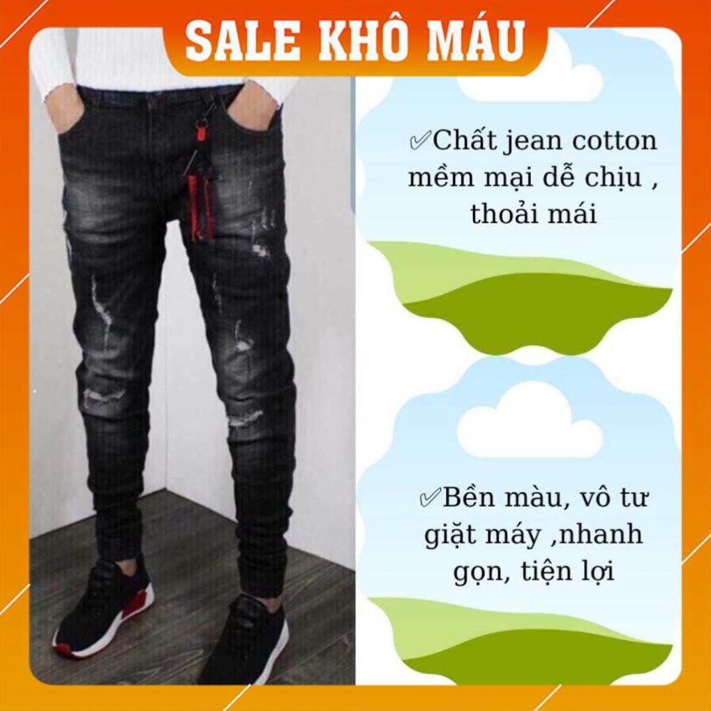 Quần Jogger Nam (FREESHIP) Quần Jean Nam Chất Bò Rách Xước Ống Túm Sành Điệu AD351JM (44-72KG) Xịn '