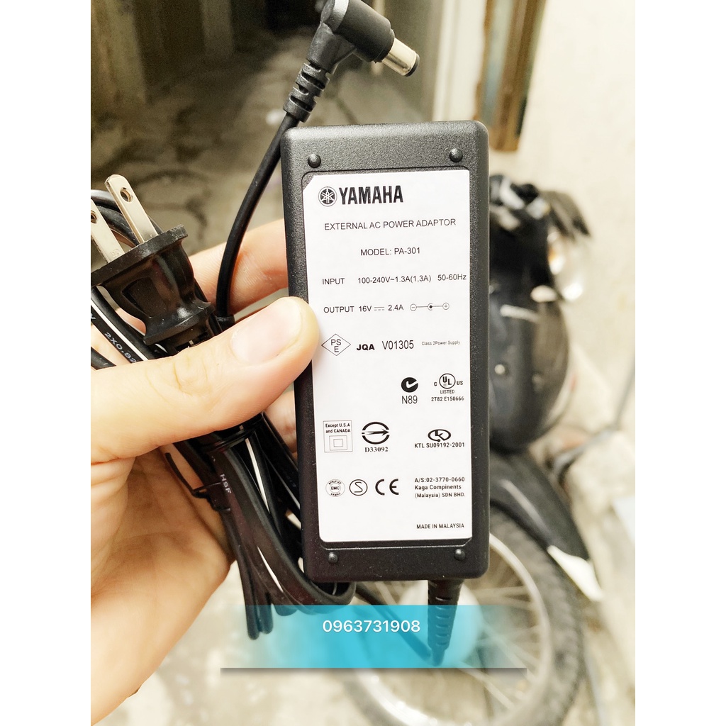 Bộ nguồn đàn Yamaha DGX-670 16V-2.4A bảo hành 12 tháng
