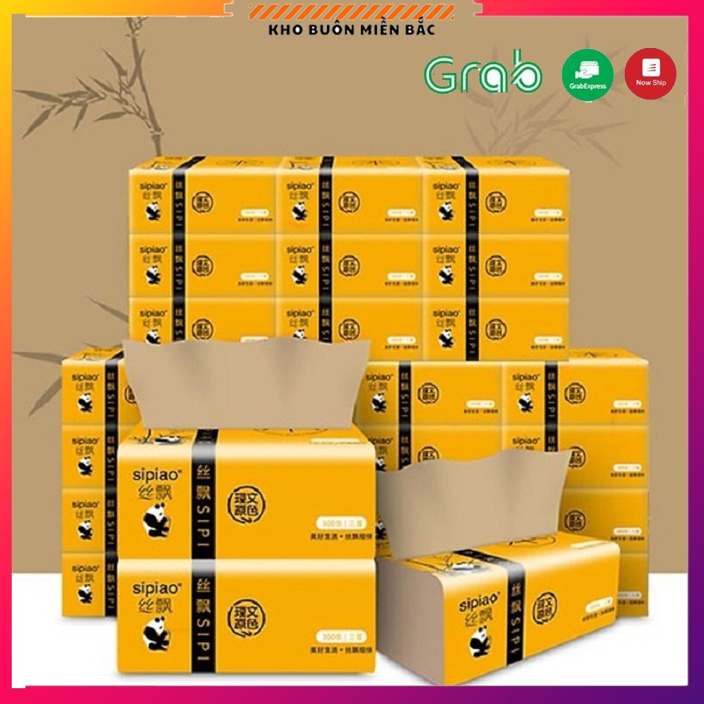 1 Thùng 30 gói Giấy ăn gấu trúc SIPAO , giấy dai mịn, chất lượng cao, nhập khẩu trực tiếp