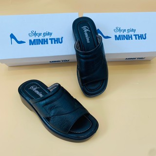 ( Shop Giày Somina ) Dép nam trung niên da bò đế cao 5cm MT74