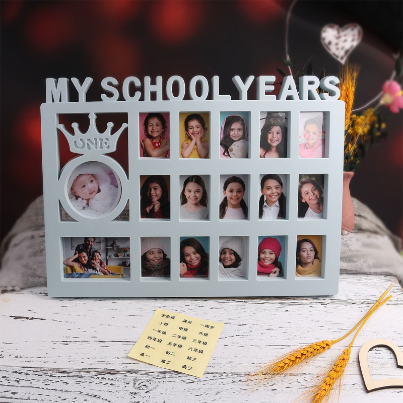 Khung Ảnh 17 Ngăn Treo Tường Trang Trí Nhà Trẻ