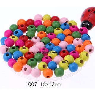 25gam hạt gỗ tròn nhiều màu 12mm