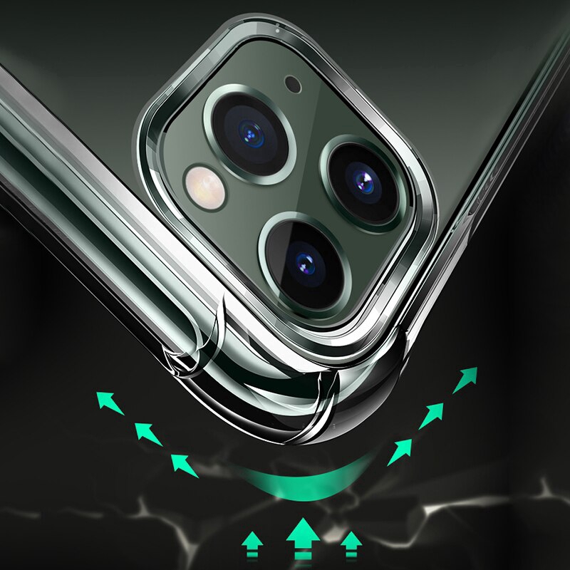Ốp điện thoại silicon mềm chống sốc trong suốt thích hợp cho iPhone 13 12 Mini 11 Pro X XR XS Max 6s 6 7 8+