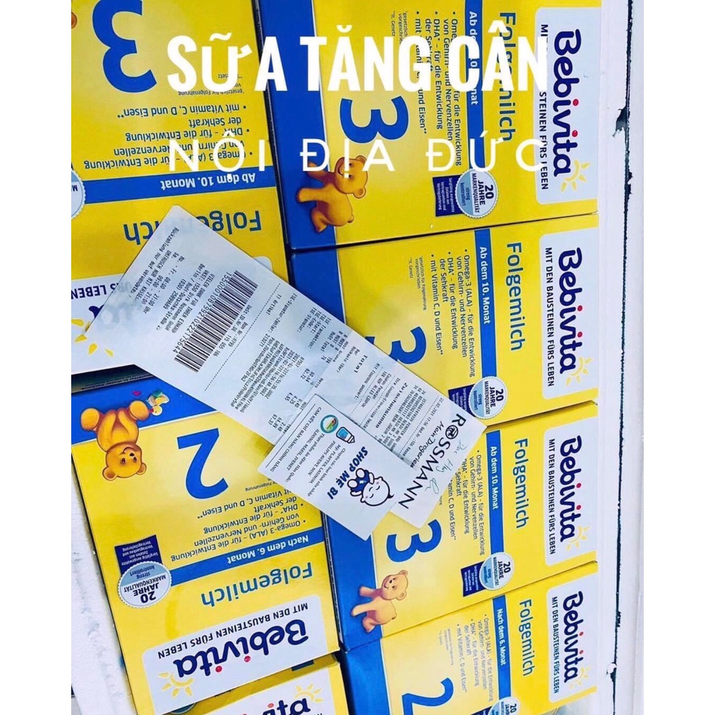 Sữa Bebivita nội địa Đức - đủ số - Hộp 500g