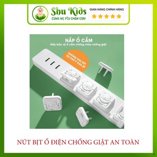 Shu kids nút bịt ổ điện chống giật 2 chân 3 chân cao cấp nhỏ gọn chắc chắn bảo vệ an toàn cho bé