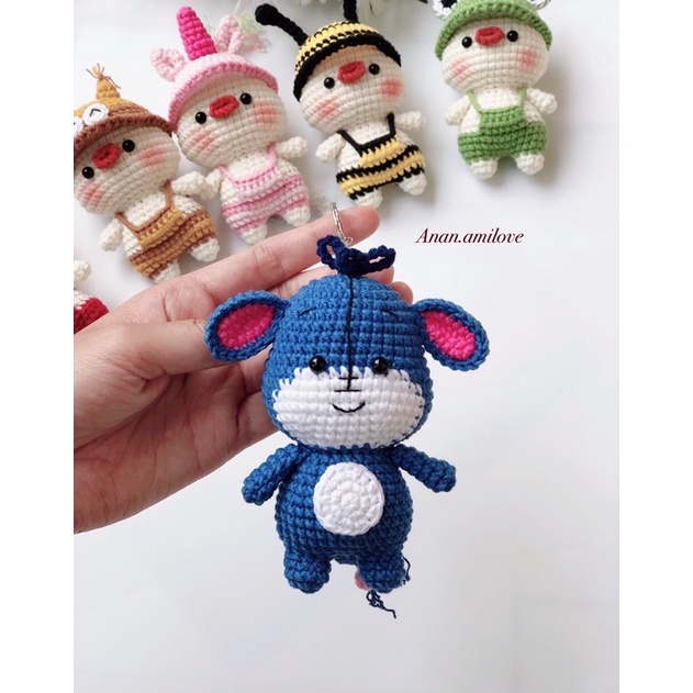 Móc khoá Winnie the Pooh bằng len