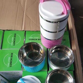 Hộp Cơm Giữ Nhiệt 3 Tầng Cao Cấp BM: 120k - Hộp cơm 3 tầng giữ nhiệt Homino có kết cấu hai lớp đặc biệt,