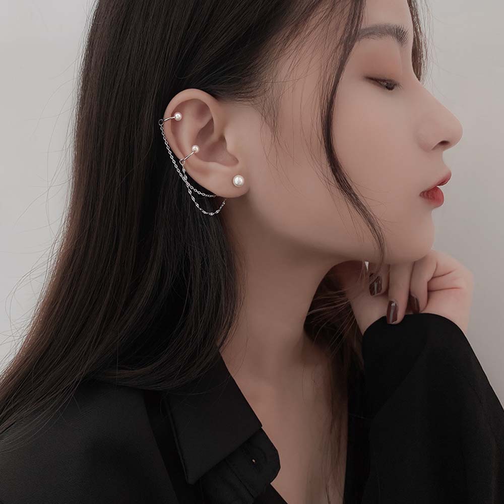 Khuyên Vành Tai Đính Ngọc Trai Thời Trang Dành Cho Nữ