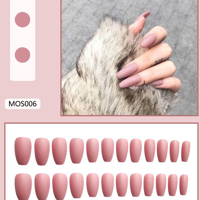 Bộ 24 Cái Móng Tay Giả Màu Trơn Đơn Giản Thời Trang(TẶNG KÈM KEO)Fake nails for girls