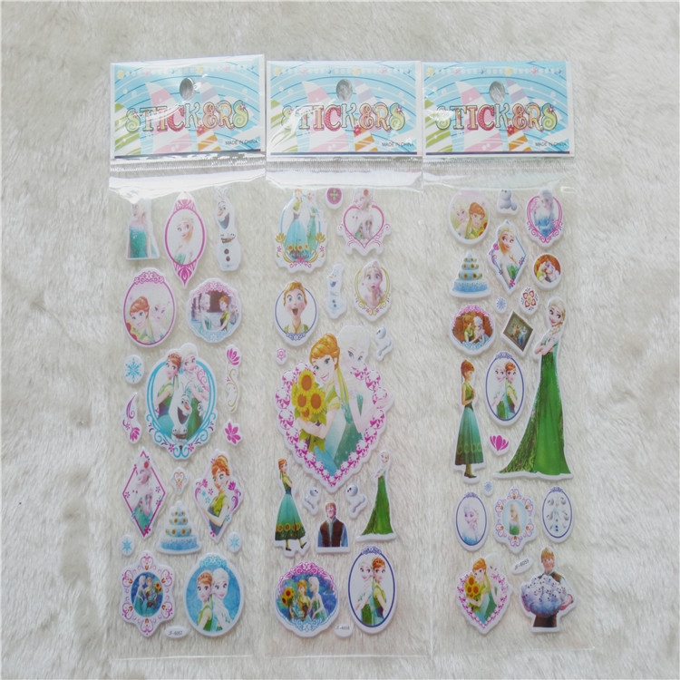 Bộ 5 Tấm Hình Dán Công Chúa Elsa Và Anna 3d
