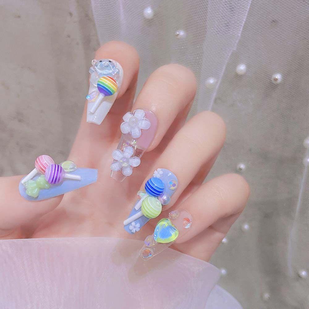 Phụ Kiện Trang Trí Móng Tay Hình Kẹo Hoạt Hình DIY