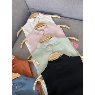 Áo croptop cổ lọ