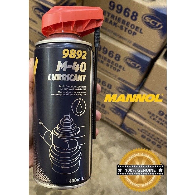 Dầu Bôi Trơn, Chống Gỉ, Bảo Vệ Kim Loại, Đa Năng MANNOL 9892 M-40 Lubricant (smart) 400ML Multifunction Lubricant