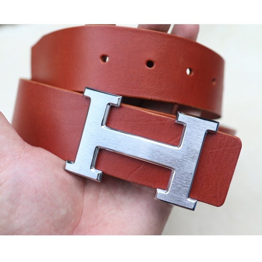 Thắt lưng da bò nguyên miếng thuộc thảo mộc handmade