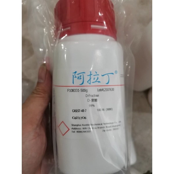 Hoá chất D- fructose 99% số CAS 57-48-7, chai 500g fuctose fructose