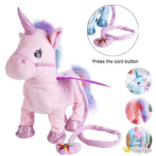 Electric Unicorn Plush Toy Soft Stuffed Animal Doll Sing the Song for Baby LG