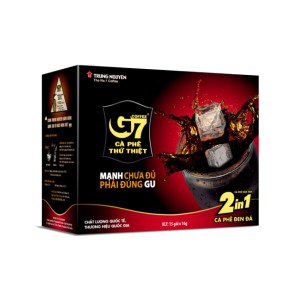 Cà Phê Hòa Tan Đen Đá G7 2in1 - Hộp 15 Gói 16gr