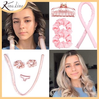 Bộ satin/lụa thanh uốn tóc xoăn không cần nhiệt Flexi rod - Chất liệu mêm lõi mềm 100% không hư tổn tóc