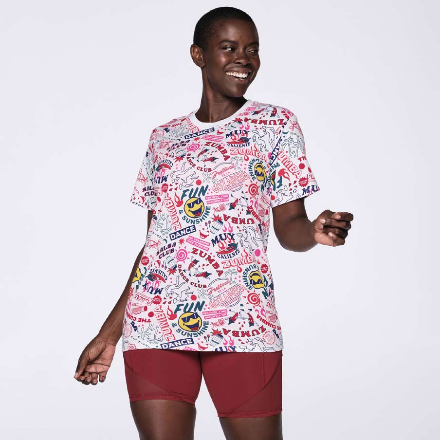 Mới Đến zumba x hello kitty Bạn Bè tee z3t00 0071