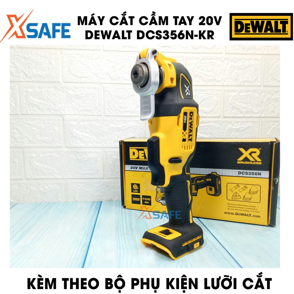 Máy cắt cầm tay 20V DEWALT kèm bộ phụ kiện lưỡi cắt Máy cắt cầm tay DeWalt trang bị đèn LED làm việc, ba cấp tốc độ