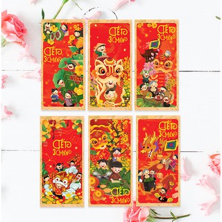 Combo 50 Bao Lì Xi 2021 - Bộ Tết 3 Miền - Giao Đủ Mẫu - Tặng Bao Kính - hàng loại 1 - được chọn mẫu
