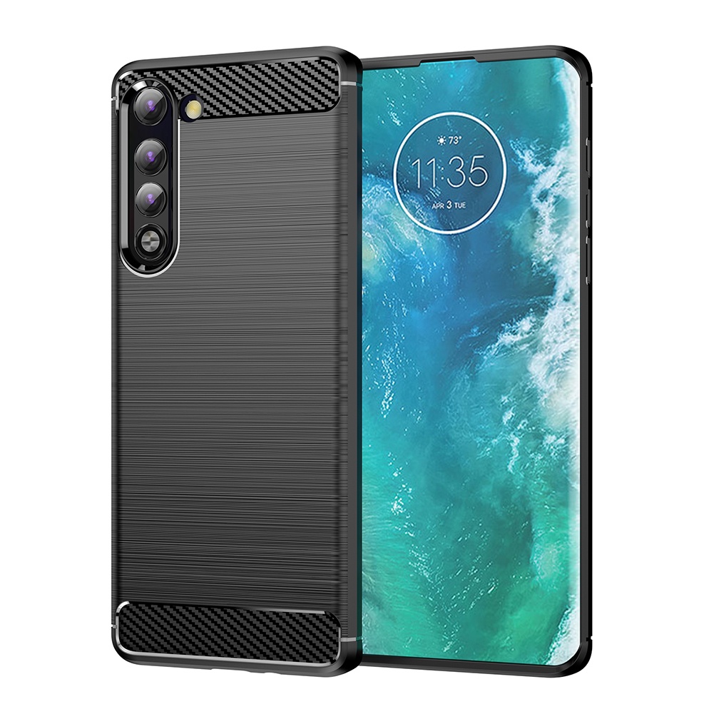 Ốp Điện Thoại tpu Silicone Mềm Chống Sốc Họa Tiết Sợi Carbon Cho Motorola Moto Edge