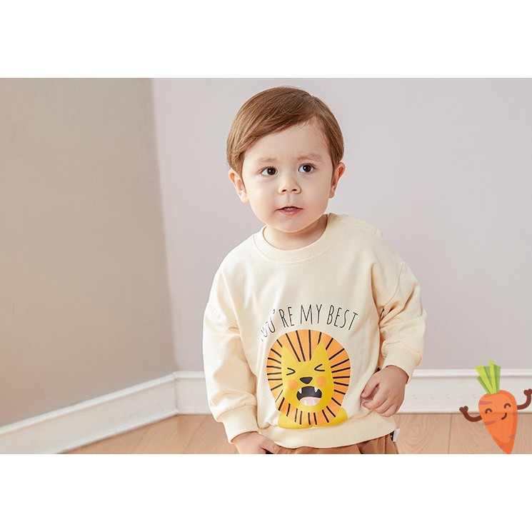 SALE!!! Bộ Dài Tay Cotton 100% Minky Mom Họa Tiết Sư Tử You Are The Best Cho Bé MKM17