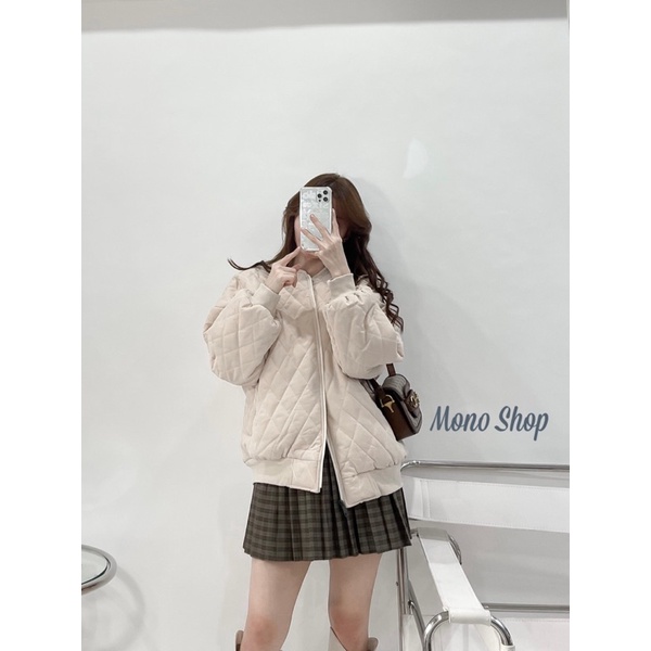 Áo phao chần ô trám 2 túi bo viền chất đẹp Ảnh thật/ hàng sẵn | BigBuy360 - bigbuy360.vn