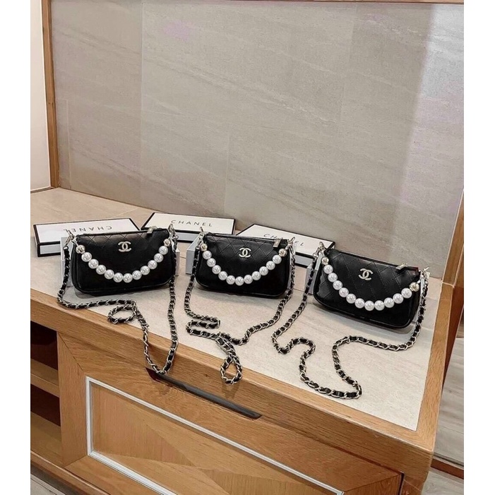 Túi xách chanel ngọc nhỏ gọn xinh sz 18 vừa điện thoại da mềm