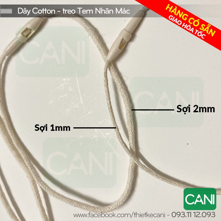 Dây sợi COTTON treo Tag nhãn mác - Loại cao cấp CANI