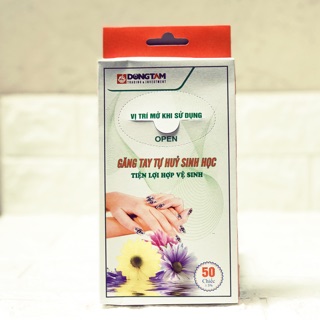 Găng tay linon tự huỷ sinh học hộp đỏ ĐT