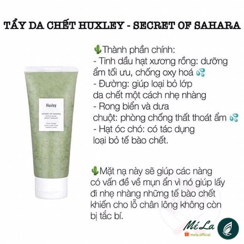 [Loại 30g] Mặt Nạ Tẩy Tế Bào Chết Huxley Scrub Mask Therapy Chiết Xuất Xương Rồng | BigBuy360 - bigbuy360.vn