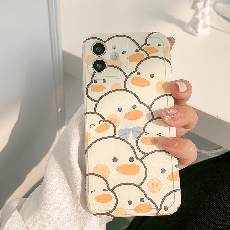 Ốp iphone 11 Ốp điện thoại TPU hình vịt đáng yêu cho iPhone 11 Pro Max X Xr Xs Max 7