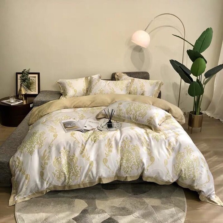 Bộ chăn ga gối drap giường chất vải COTTON TENCEL họa tiết đẹp