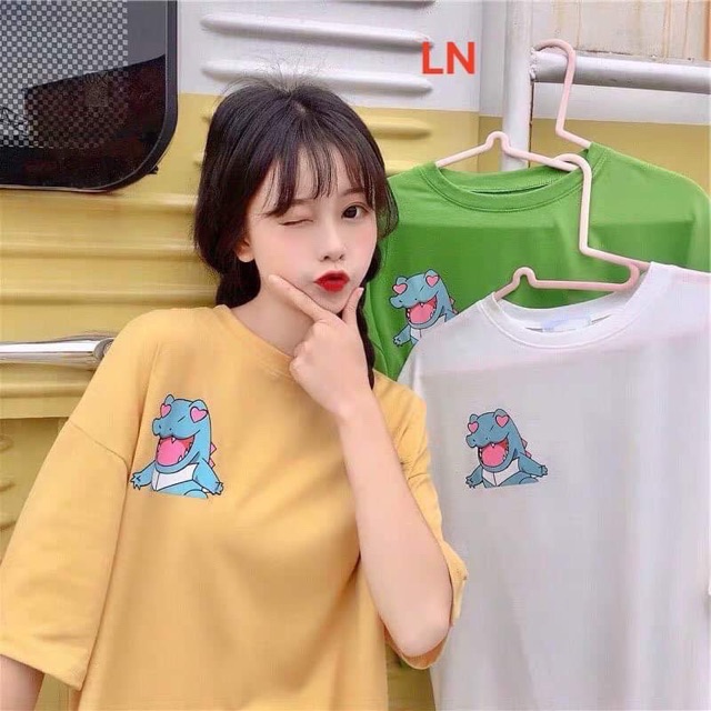 Áo phông khủng long mắt tim LNG0220