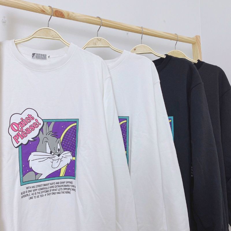 Áo Sweater PLEASE form rộng unisex (Ảnh thật)