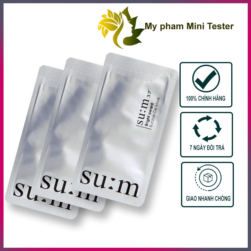 Sample Mặt nạ bọt thải độc Su:m37 Bright Award Bubble-De Mask