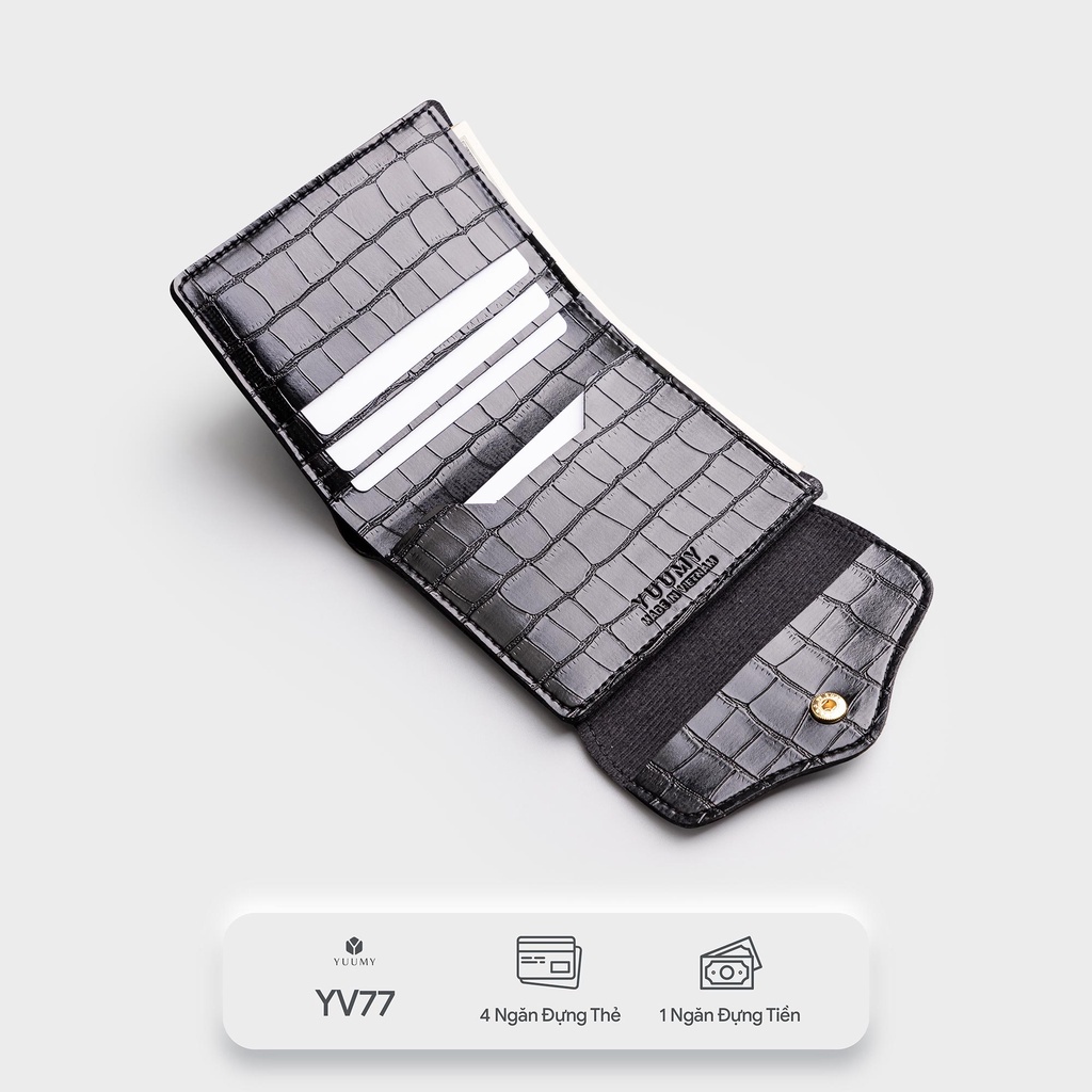 Ví mini nữ dập vân da cá sấu Yuumy YV77