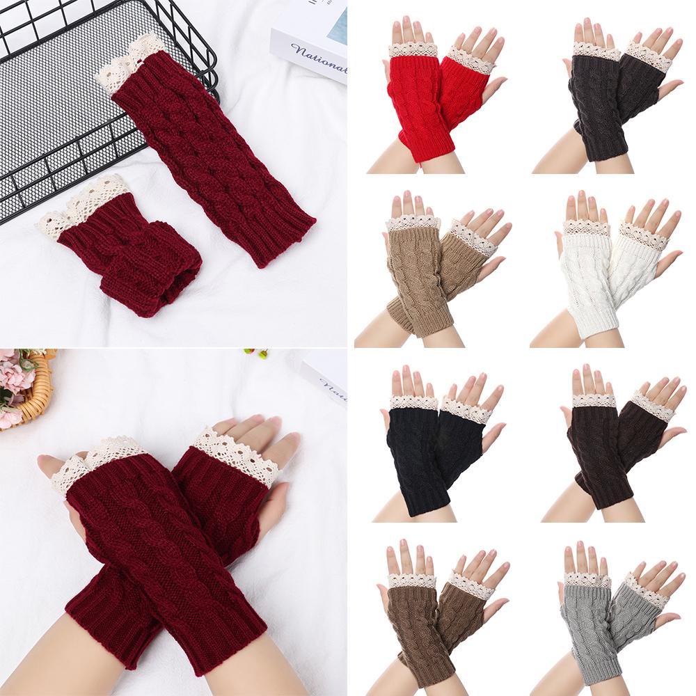 MIH Găng Tay Len Dài Mềm Mại Giữ Ấm Cánh Tay