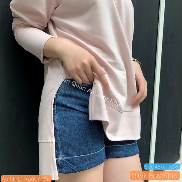 ÁO MPG TAY DÀI XẺ TÀ COTTON TRÂNF21