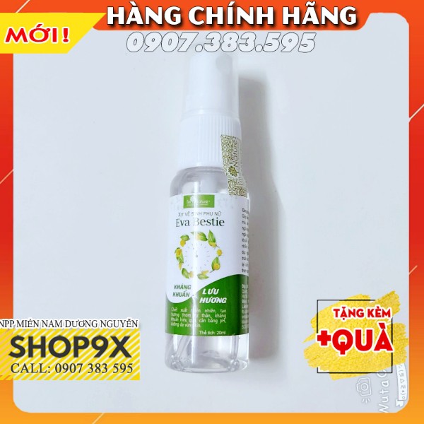 (Mini) Xịt Khử Mùi Vùng Kín Eva Bestie - Kháng Khuẩn Lưu Hương Quyến Rũ I'm Nature 20ml