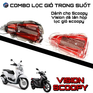 COMBO LỌC GIÓ VÀ ỐP PÔ E TRONG SUỐT SCOOPY - VISION