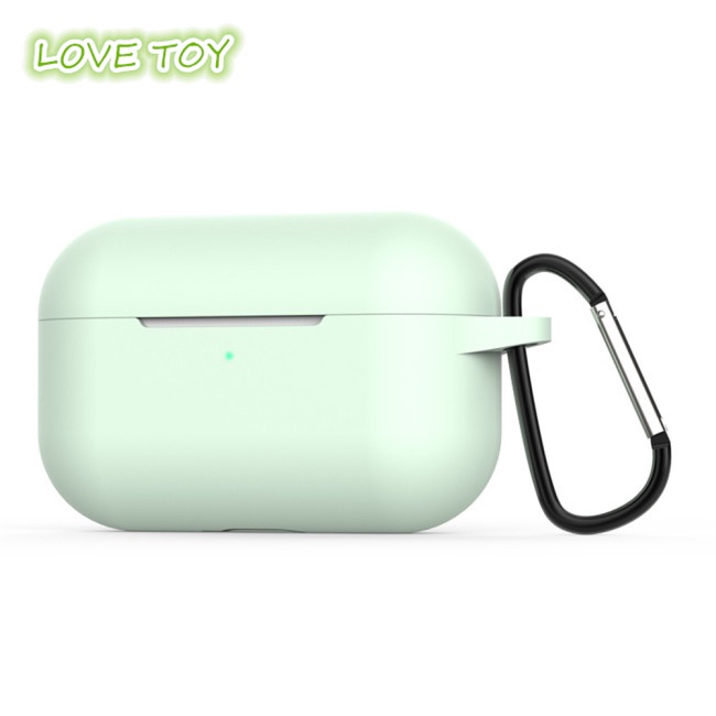 Vỏ Bảo Vệ Hộp Sạc Tai Nghe AirPods Pro Bằng Silicon Chống Sốc Có Móc Kẹp Tiện Dụng