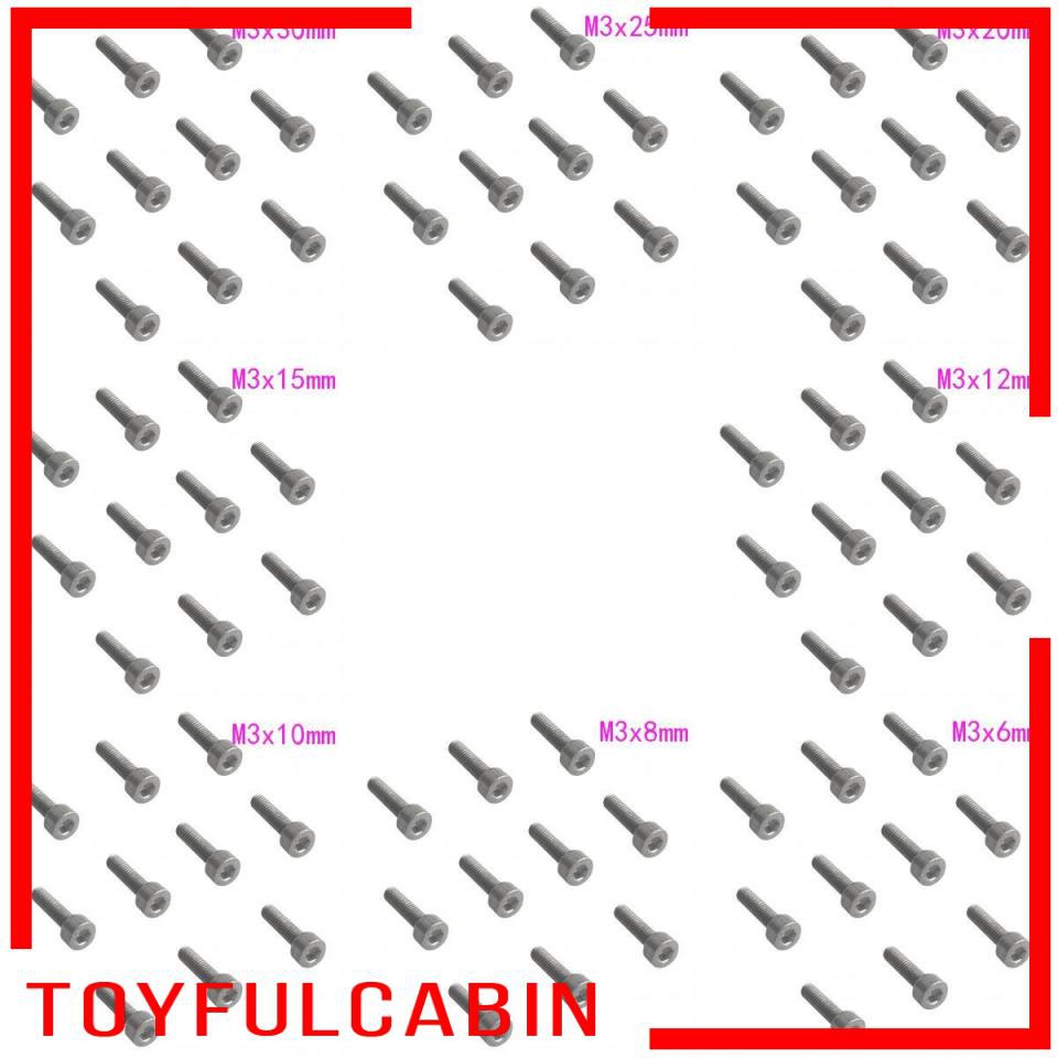 Set 10 Ốc Vít Đầu Lục Giác M3 / M4 Titan DIN912 Siêu Bền Chuyên Dụng