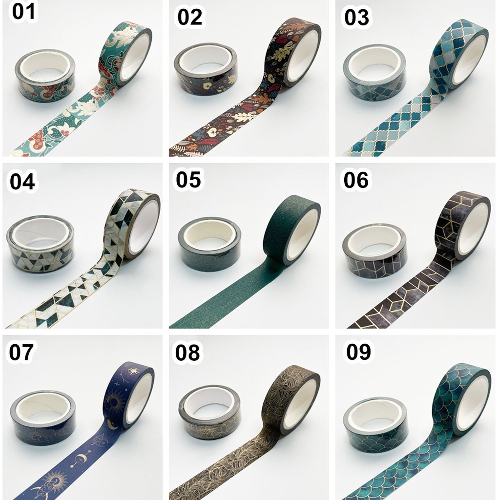 Băng Keo Washi Dán Trang Trí Sổ Lưu Niệm Phong Cách Cổ Điển