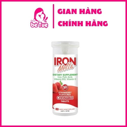 Sắt Ngậm Iron Melts Úc Dùng Cho Bé Từ 2 Tuổi, Bà Bầu, Mẹ Sau Sinh